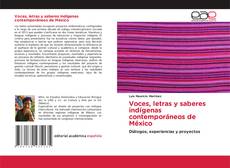 Voces, letras y saberes indígenas contemporáneos de México的封面