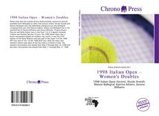 Buchcover von 1998 Italian Open – Women's Doubles