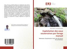 Exploitation des eaux souterraines par forage manuel kitap kapağı