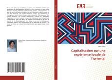 Capitalisation sur une expérience locale de l’oriental kitap kapağı