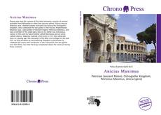 Anicius Maximus kitap kapağı