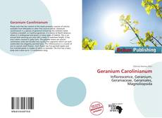 Portada del libro de Geranium Carolinianum