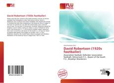 Capa do livro de David Robertson (1920s footballer) 