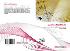 Capa do livro de Maurice Wertheim 