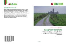Bookcover of Langham Baronets
