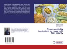 Climate variability implications for maize yield food security kitap kapağı