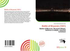 Portada del libro de Battle of Bryansk (1941)