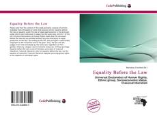 Capa do livro de Equality Before the Law 