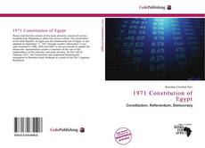 Bookcover of 1971 Constitution of Egypt