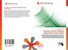 Portada del libro de Leader of the Official Opposition (Canada)