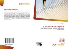 Bookcover of Certificate of Deposit