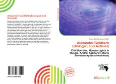 Portada del libro de Alexander Goldfarb (Biologist and Activist)