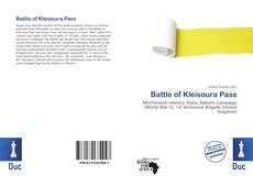 Bookcover of Battle of Kleisoura Pass