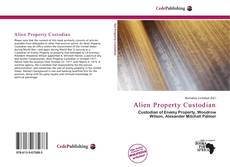 Capa do livro de Alien Property Custodian 