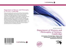 Capa do livro de Department of History and Philosophy of Science, Cambridge 