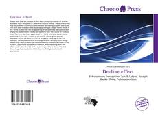 Buchcover von Decline effect