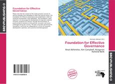 Buchcover von Foundation for Effective Governance