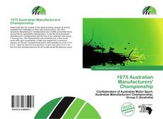 1973 Australian Manufacturers' Championship的封面