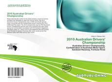 Portada del libro de 2010 Australian Drivers' Championship