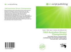 Обложка 1963 Australian Drivers' Championship