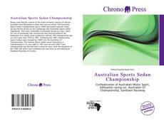 Buchcover von Australian Sports Sedan Championship