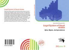 Copertina di Legal System of Saudi Arabia