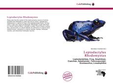 Capa do livro de Leptodactylus Rhodomystax 