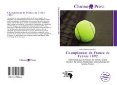 Buchcover von Championnat de France de Tennis 1892