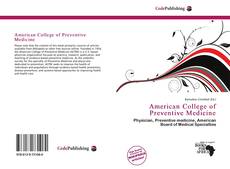 Capa do livro de American College of Preventive Medicine 