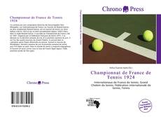 Buchcover von Championnat de France de Tennis 1924