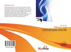 Portada del libro de Citizens' List