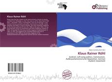 Klaus Rainer Röhl的封面