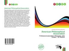 Couverture de American Philosophical Association