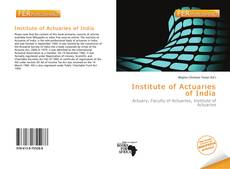 Bookcover of Institute of Actuaries of India