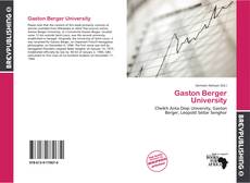 Buchcover von Gaston Berger University