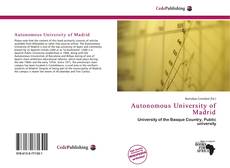 Copertina di Autonomous University of Madrid
