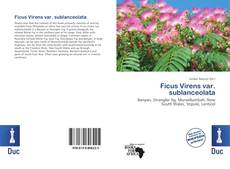 Bookcover of Ficus Virens var. sublanceolata