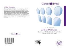 Buchcover von Afshar Operation