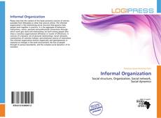 Copertina di Informal Organization