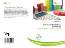 Copertina di Financial Modelers' Manifesto