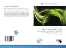 David Wilder (Hebron) kitap kapağı