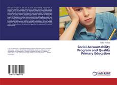Portada del libro de Social Accountability Program and Quality Primary Education