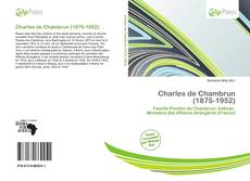 Charles de Chambrun (1875-1952) kitap kapağı