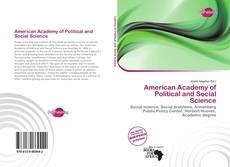 Bookcover of American Academy of Political and Social Science