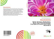 Borítókép a  Bauakademie - hoz