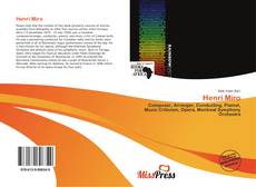 Portada del libro de Henri Miro