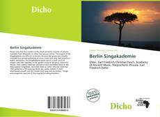 Berlin Singakademie kitap kapağı