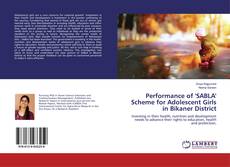 Couverture de Performance of 'SABLA' Scheme for Adolescent Girls in Bikaner District