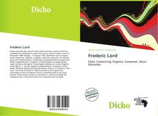 Copertina di Frederic Lord