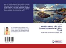 Couverture de Measurement of Radon Concentration in Drinking Water